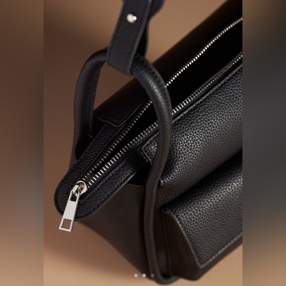 Anthropologie Faux Leather Utility Box Bag in Black NWT - Picture 3 of 11